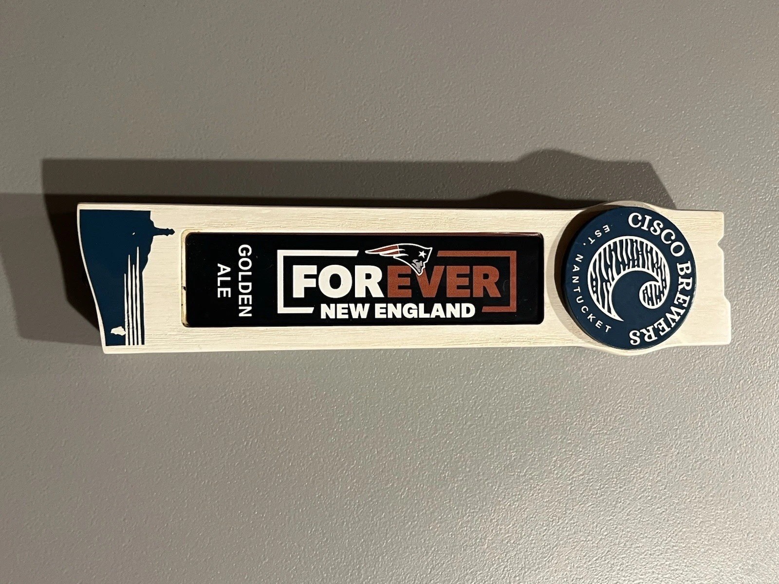 New England Patriots Cisco Brewers Beer Tap Handle Forever New England Excellent