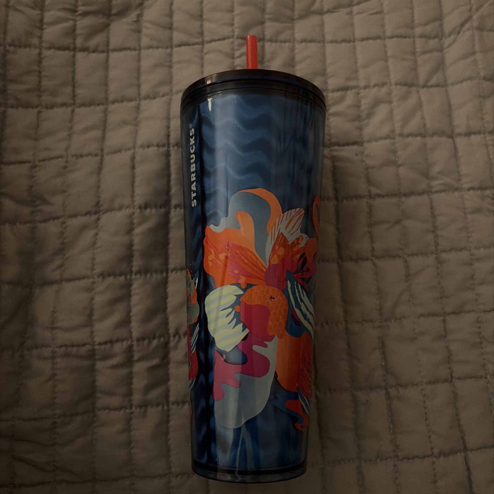 Starbucks TUMBLER Collection Venti 24 oz Under The Sea 3D Waves In Motion NWOB