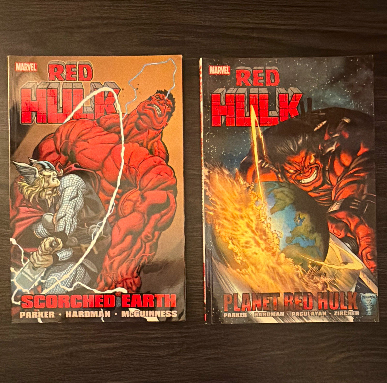 Marvel Red Hulk TPB Lot of 2: Jeff Parker Planet Red Hulk & Scorched Earth