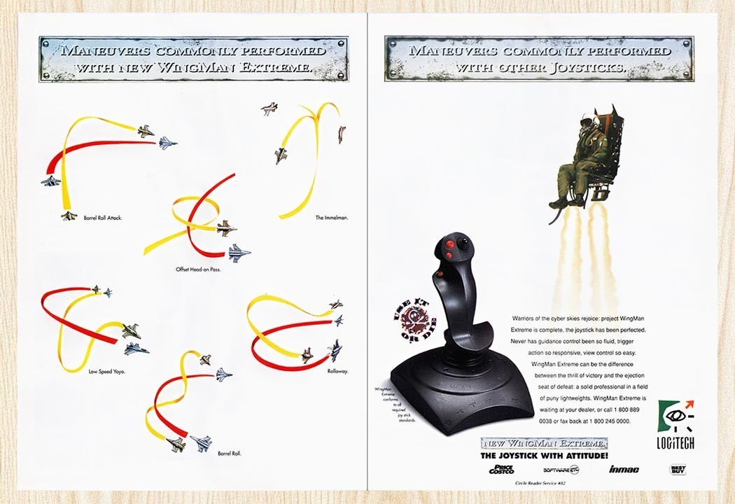 1994 Logitech WingMan Extreme Original Advertisement v13