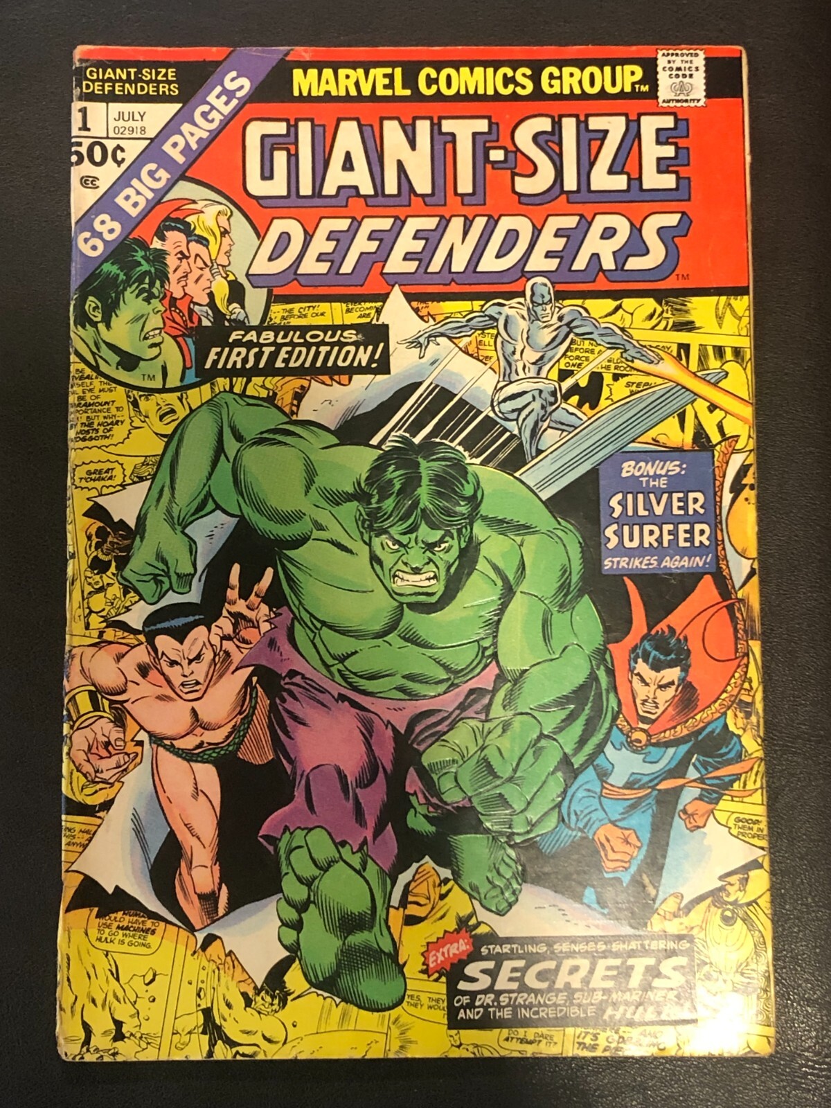 Giant-Size Defenders Issue #1 Marvel Comic Book 1974 Silver Surfer