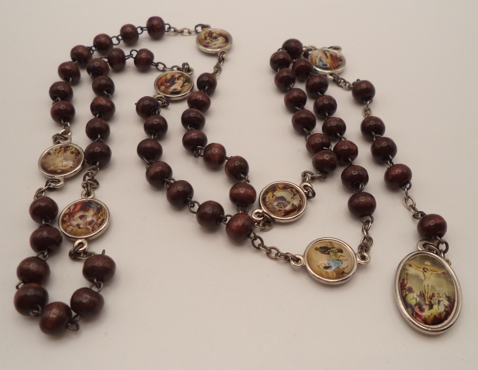 Vintage Seven Sorrows of Mary Rosary Chaplet Servite Wood Beads Mater Dolorosa