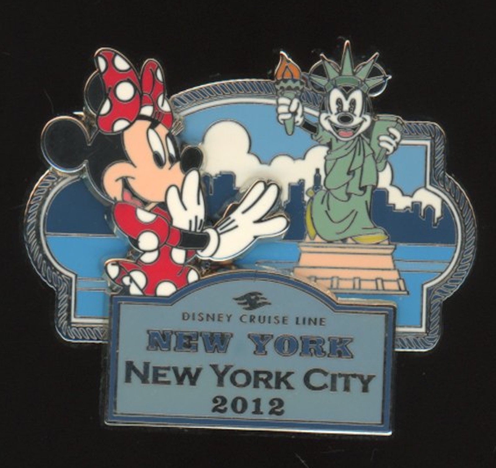 DCL Cruise Line 2012 Port of Call New York Mickey Minnie Mouse LE Disney Pin