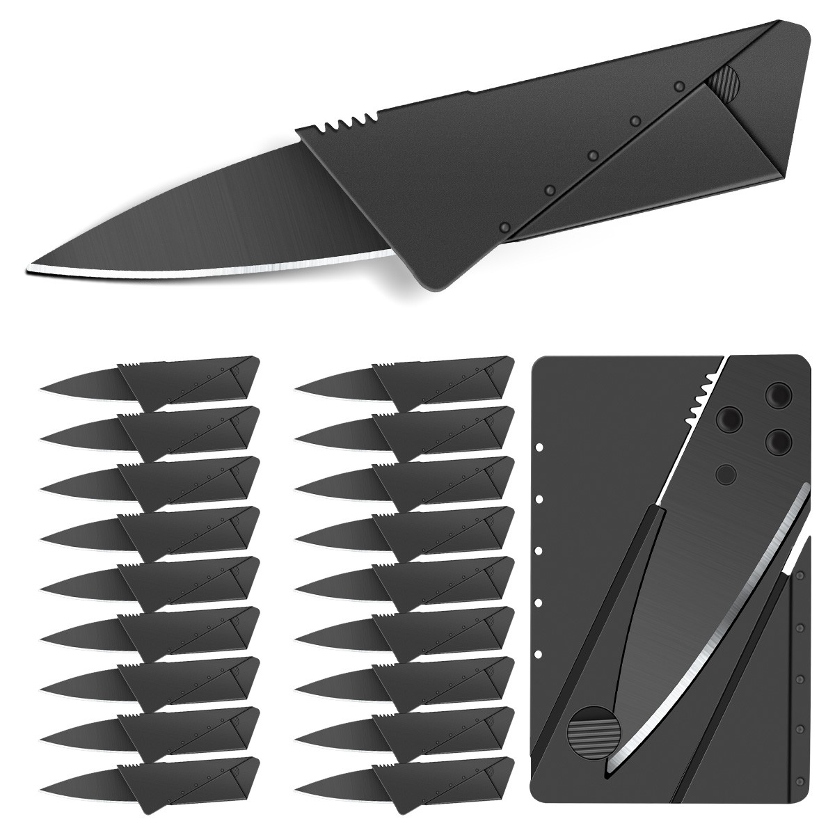 20PCS Credit Card Folding Thin Knives Cardsharp Wallet Micro Survival Tool Knife