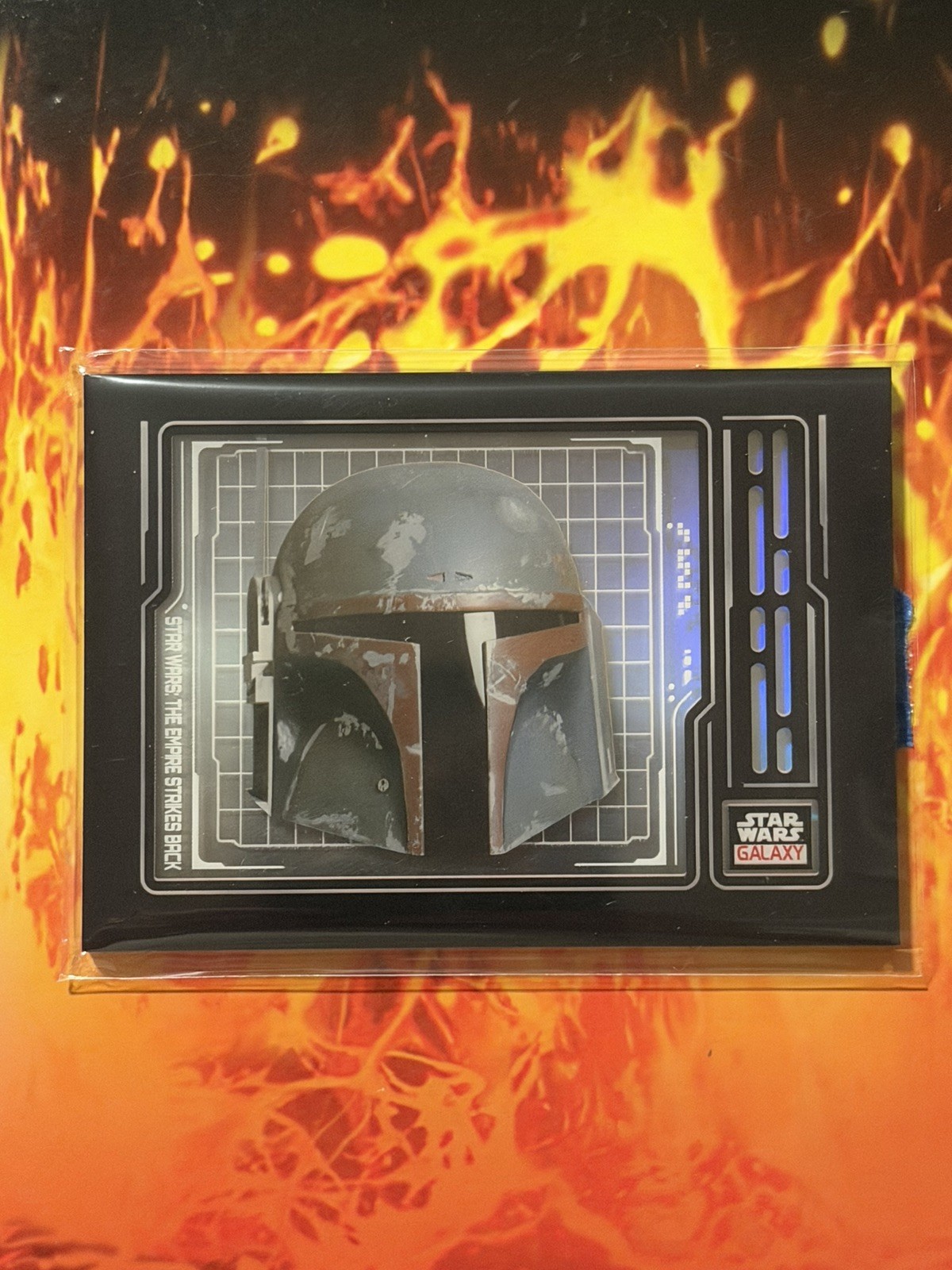 2024 Topps Star Wars Chrome Galaxy Boba Fett Helmet Shadowbox AS-6