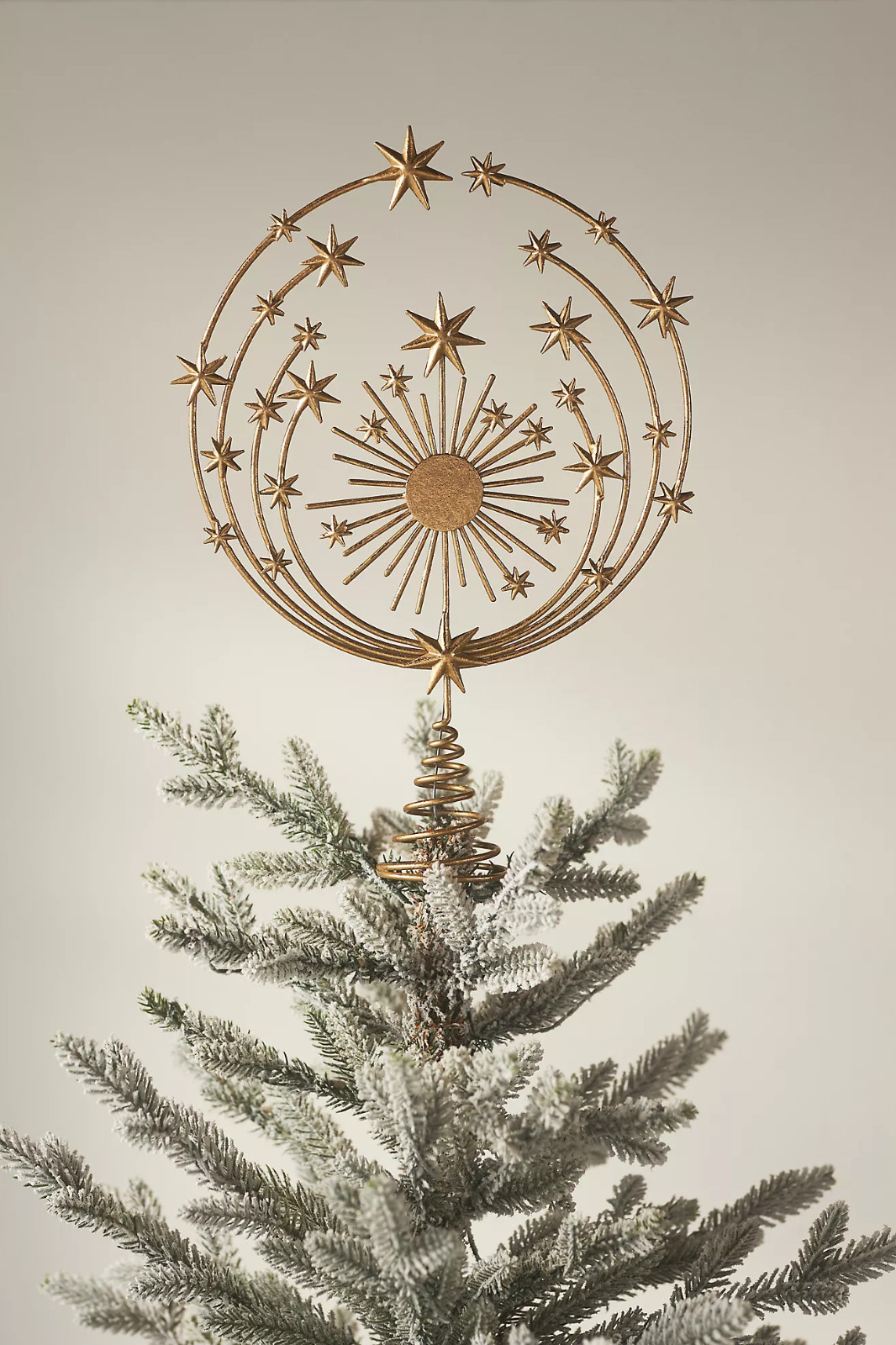 Anthropologie Hedy Celestial STARS SUN RAYS CHRISTMAS HOLIDAY TREE TOPPER GOLD