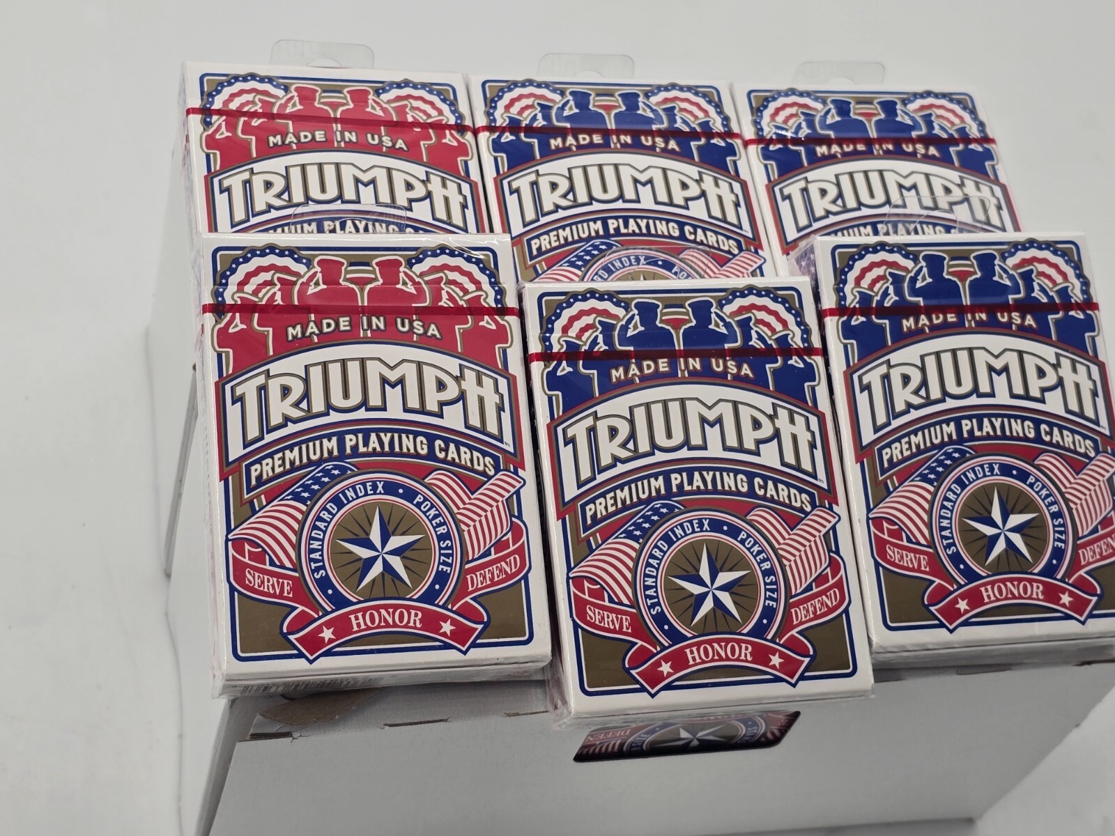 2 boxes NEW 24 Decks of Standard Index Poker Size Triumph Playing Cards MADE USA