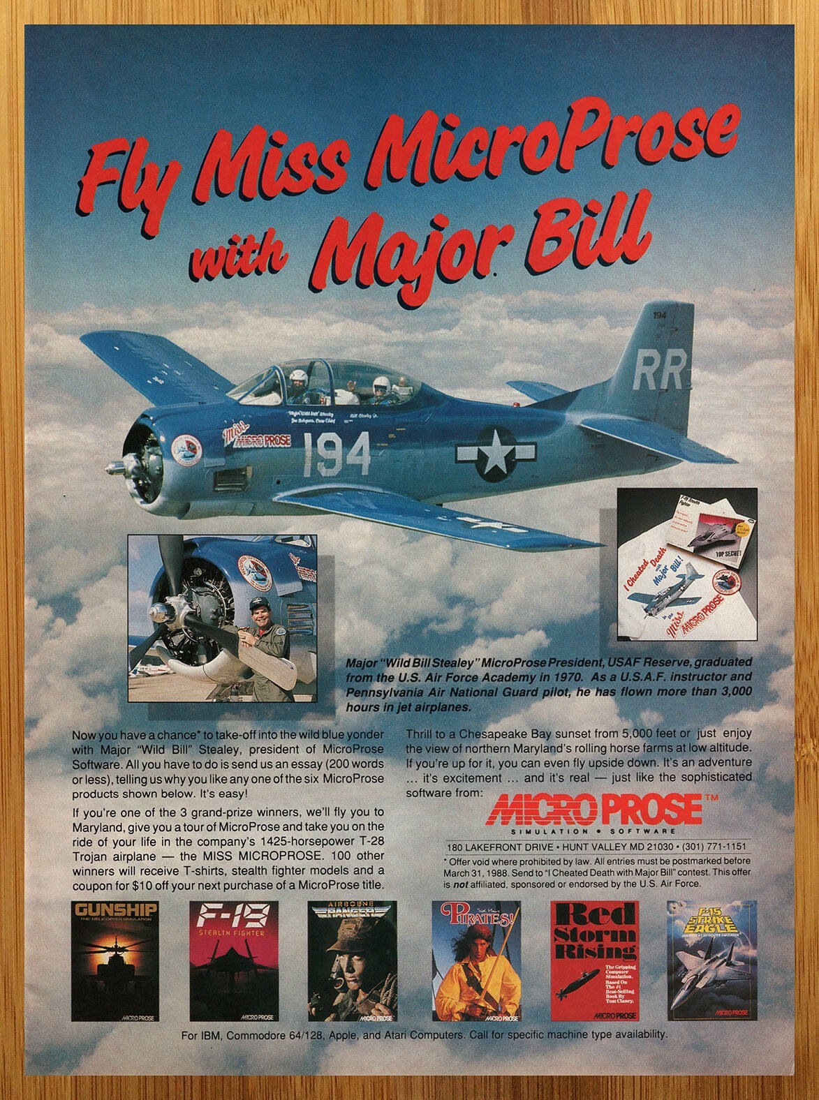 1996 MicroProse Software Print Ad/Poster CD-ROM Jet Airplane Flight Simulator 