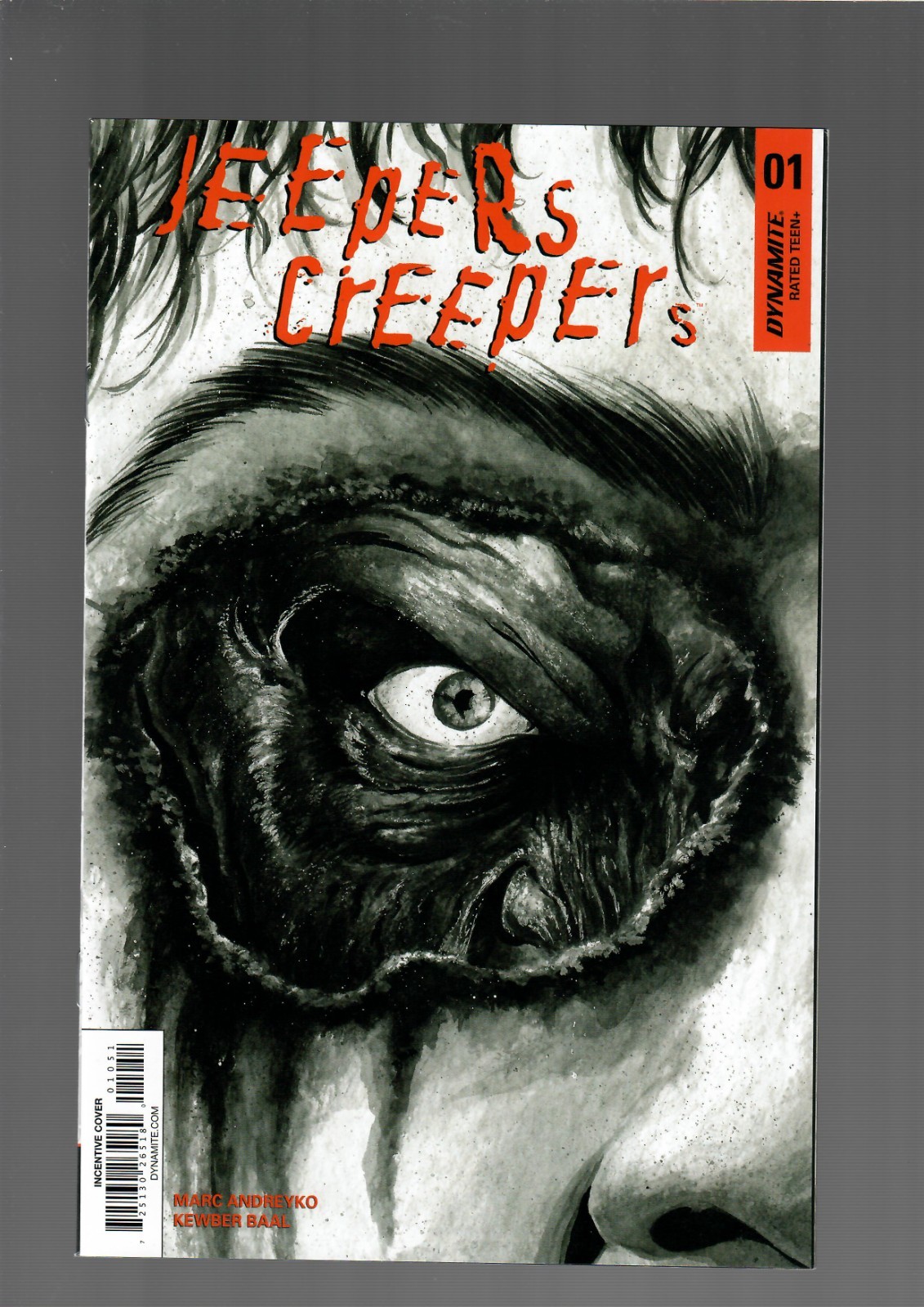 Jeepers Creepers #1 Kewber Baal B&W Retailer Incentive 2018 Dynamite Comics