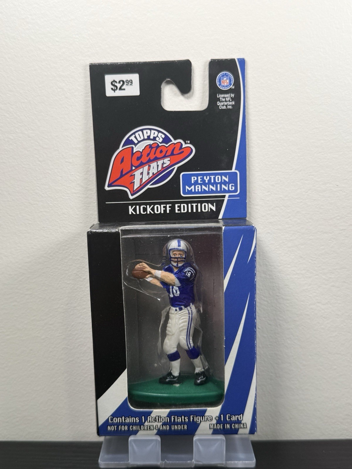 Peyton Manning 1998 Topps Action Flats Kickoff Edition No Card