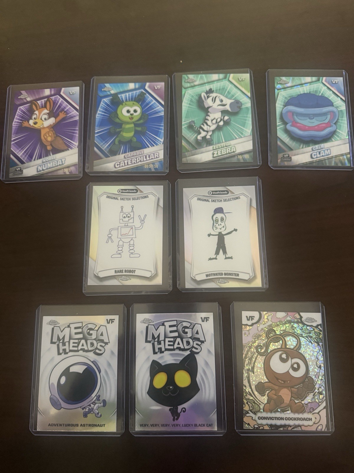 Veefriends Topps Chrome 2026 Hits 9 Cards Rare Robot Sketch Numbered Lot
