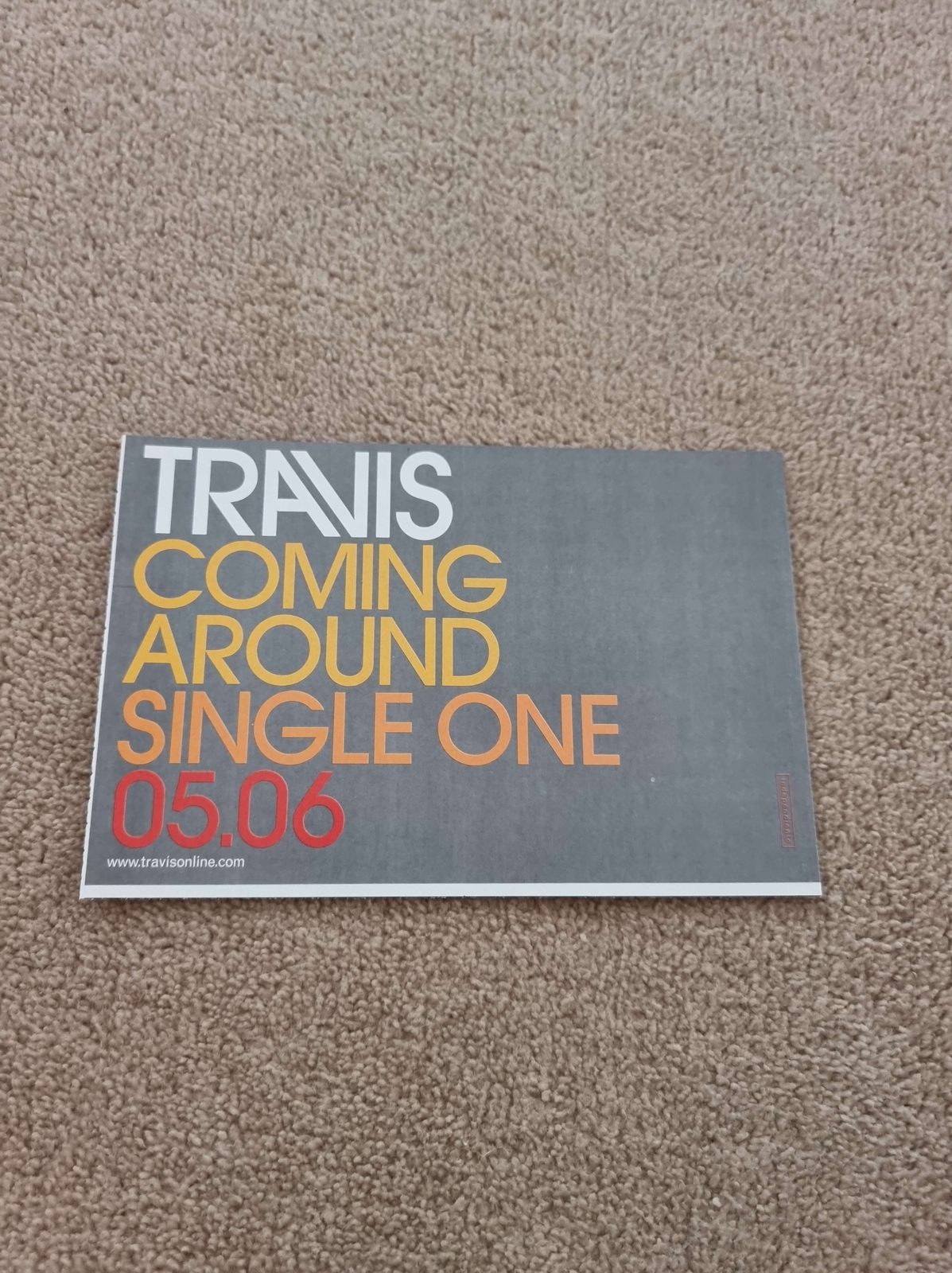TNEWM115 ADVERT 5X8 TRAVIS : 'COMING AROUND' SINGLE