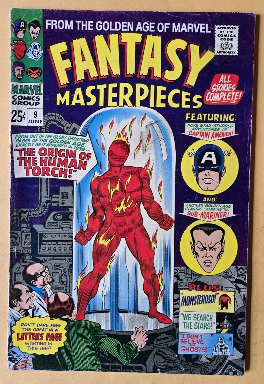 Fantasy Masterpieces #9 G/VG (3.0) Origin-Human Torch Retold Marvel Comics 6/67