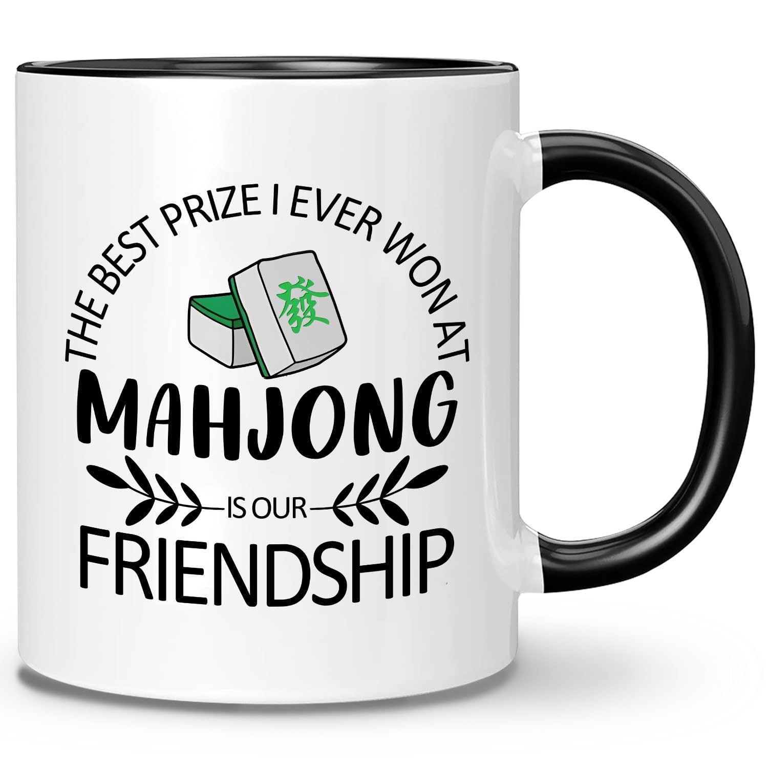 Mahjong Gifts 11 Oz Stoneware Porcelain Coffee Mug - Mahjong Themed, 11 Ounce...