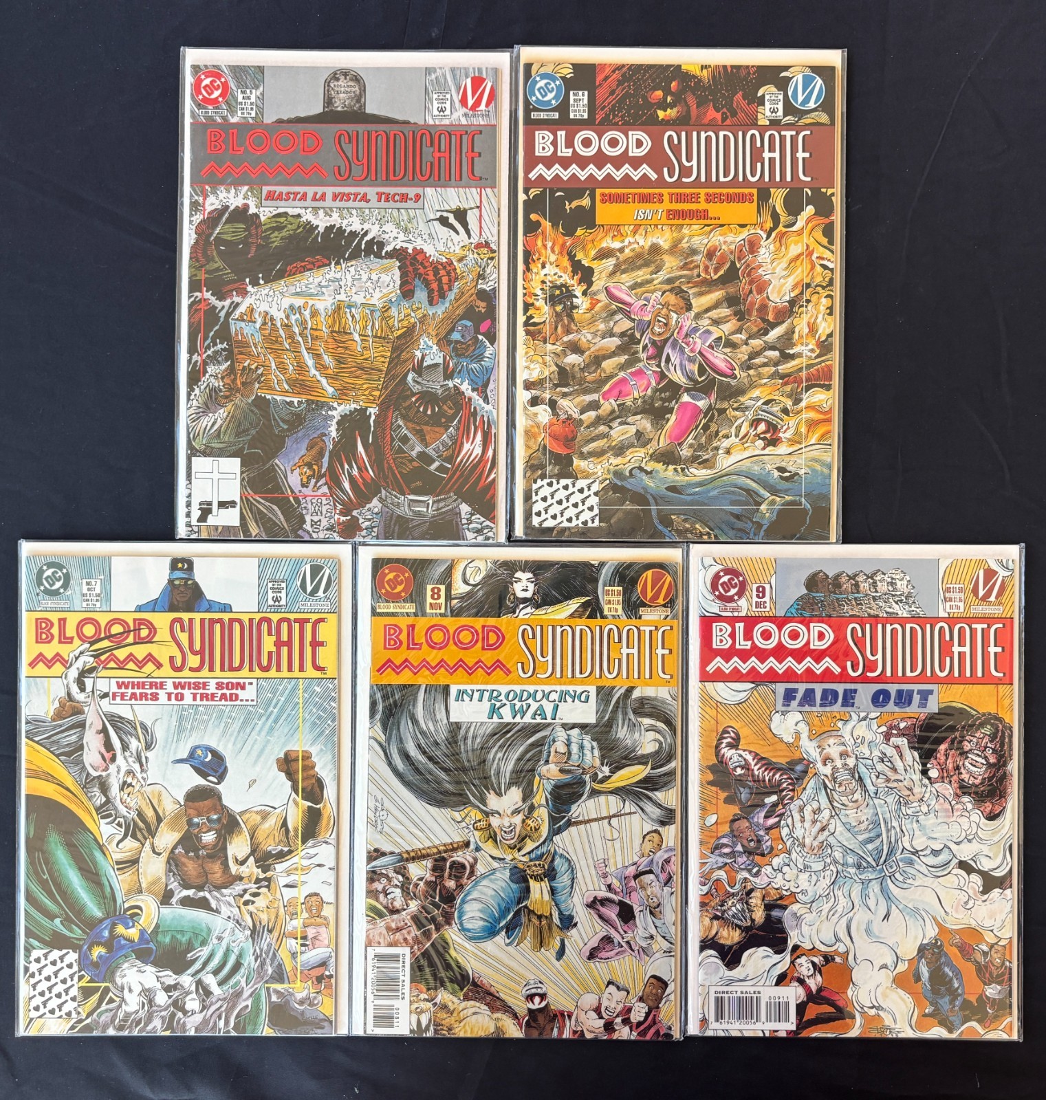 Blood Syndicate Comic Lot (Issues 5-9) VF+ Condition