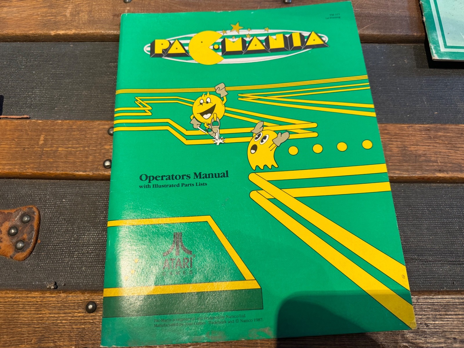 Atari PAC-MANIA ORIGINAL 1987 Arcade Game Manual First Printing USED