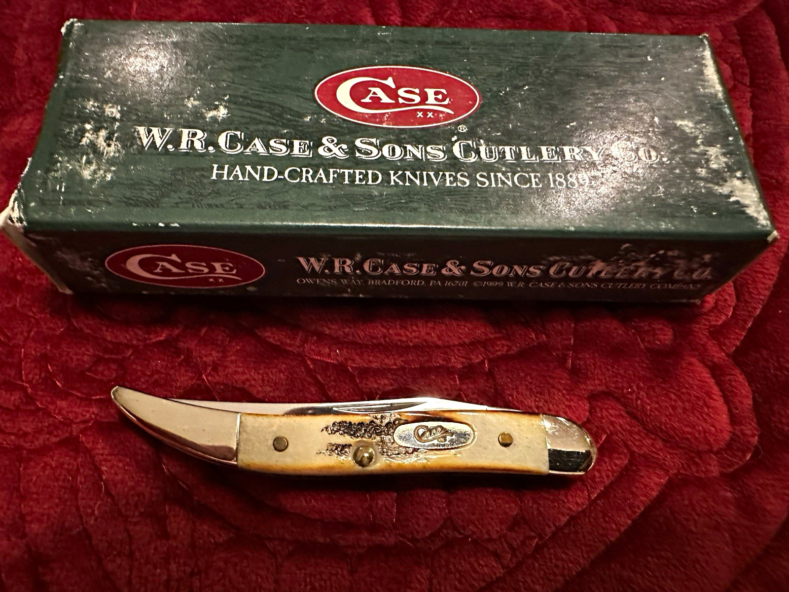2002 Case XX 6.510096 SS Toothpick Bone Handle 1-Blade Pocketknife w/ Box