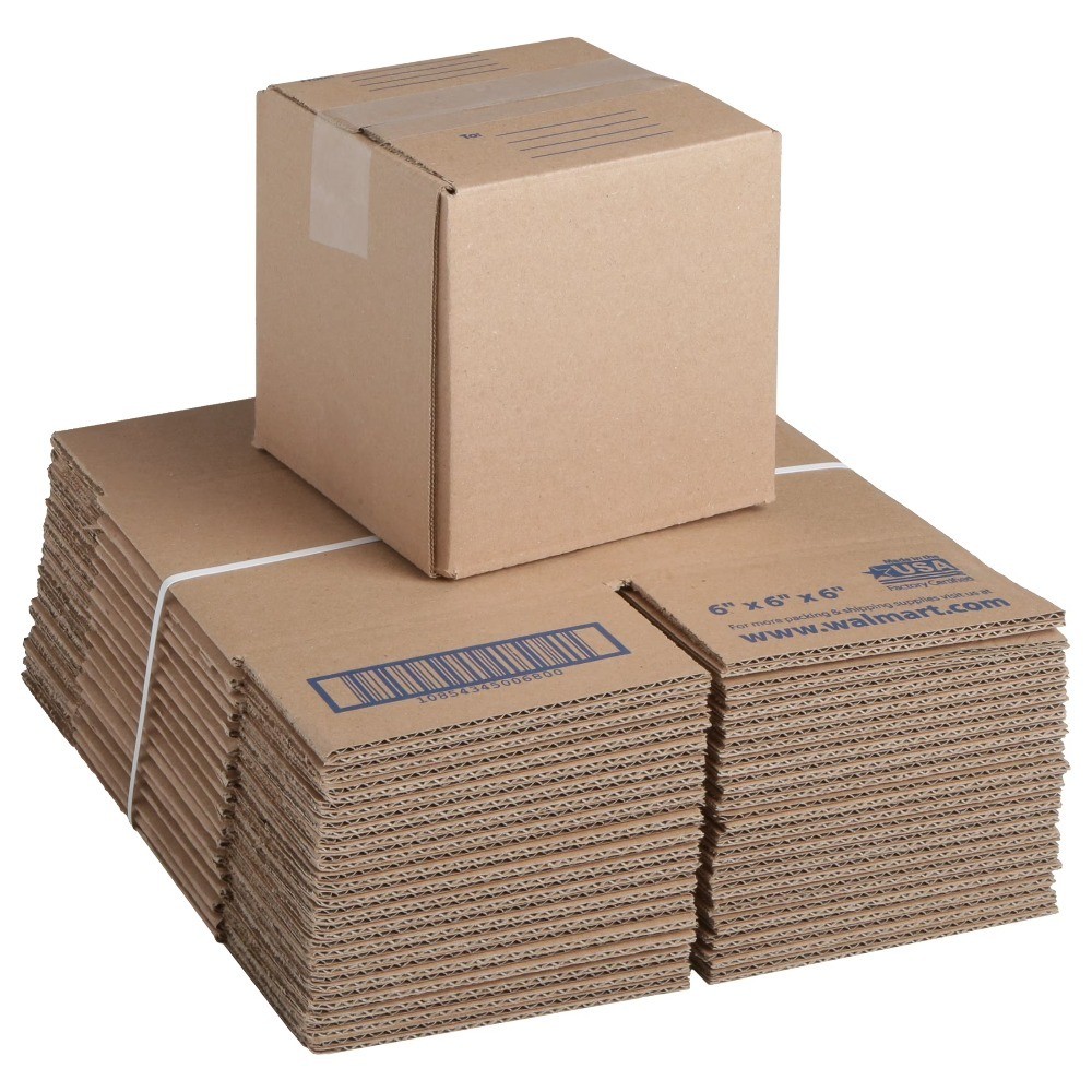 Recycled Shipping Boxes 6x6x6 Inches Small Cardboard Boxes Pack of 30