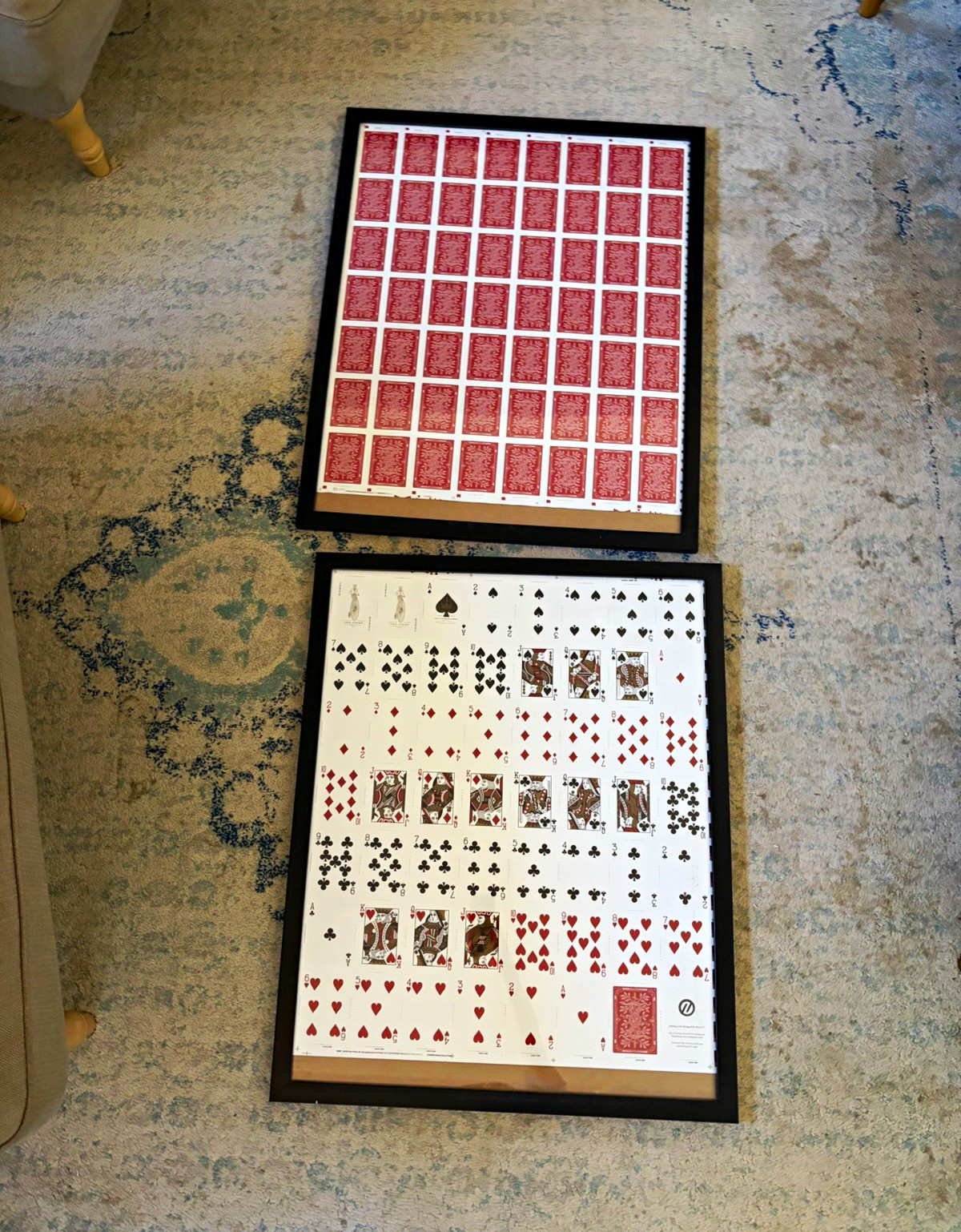 2 Theory 11 Uncut Red Monarch Playing Cards Sheet Front & Back 2013