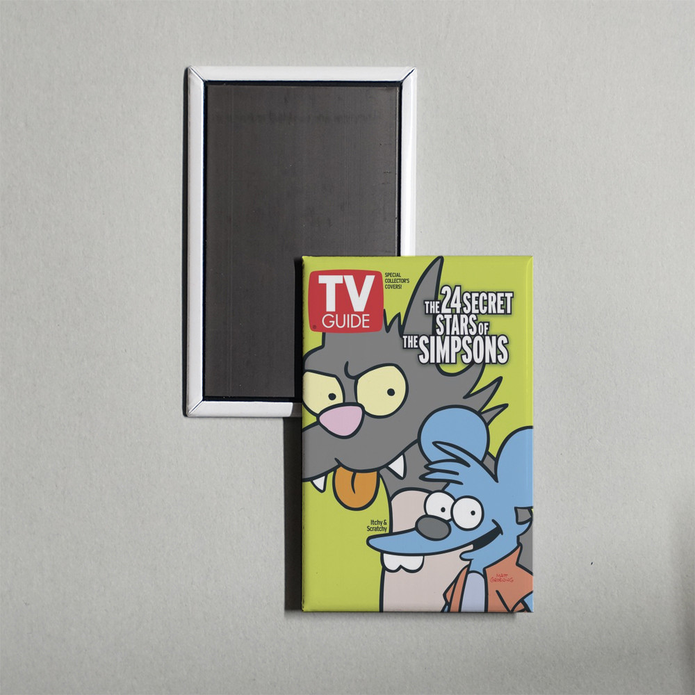 TV Guide 10-21-2000 - The Simpsons Itchy and Scratchy Fridge Magnet