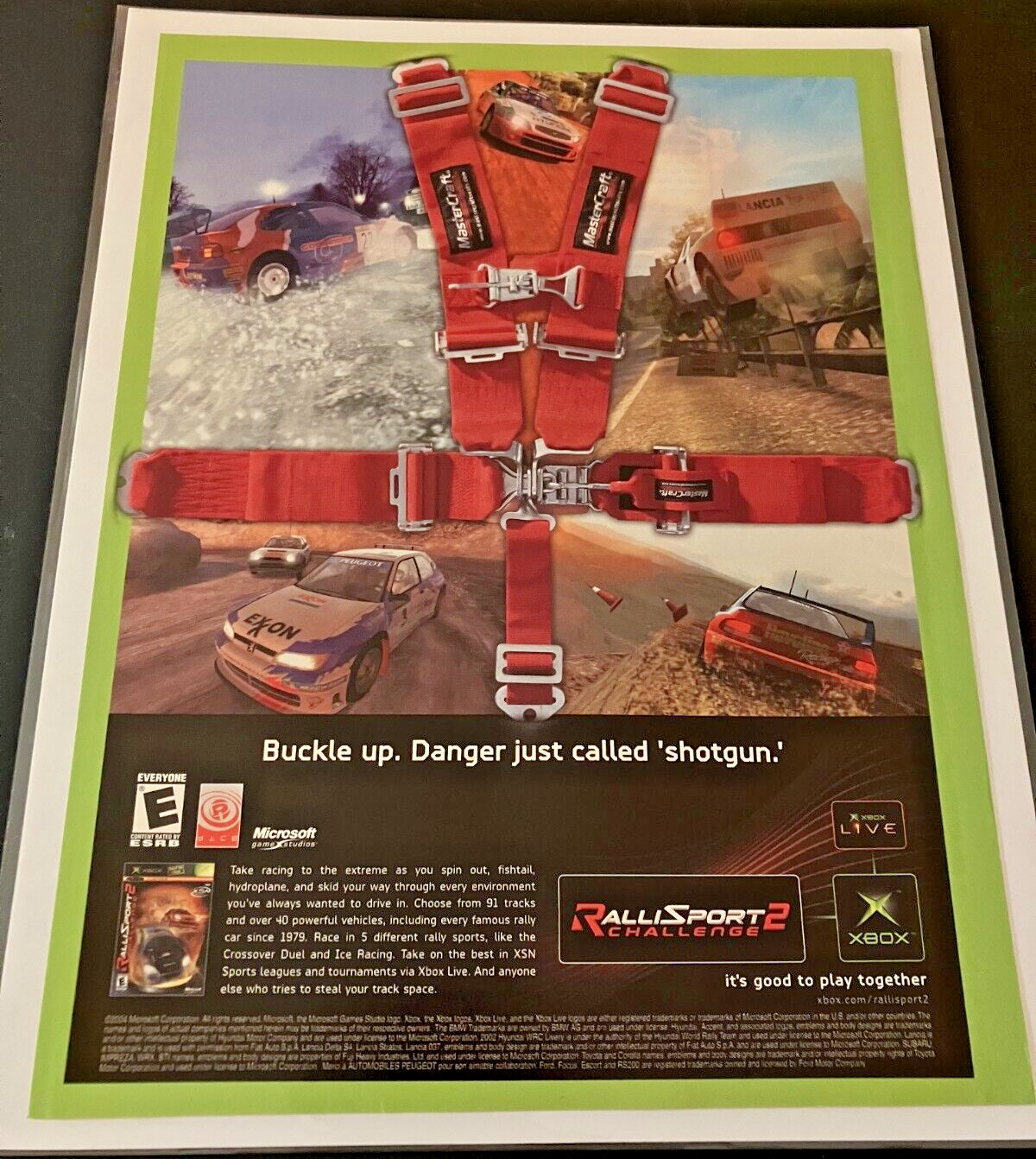 RalliSport Challenge 2 - Vintage Racing Gaming Print Ad / Poster / Wall Art MINT