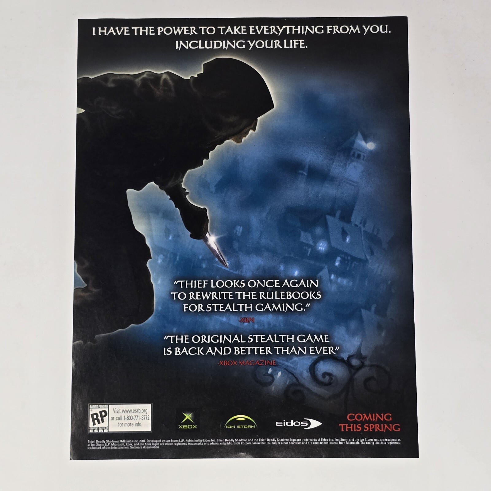 Thief Deadly Shadows I Have the Power Xbox Print Ad/Poster Official Promo Art