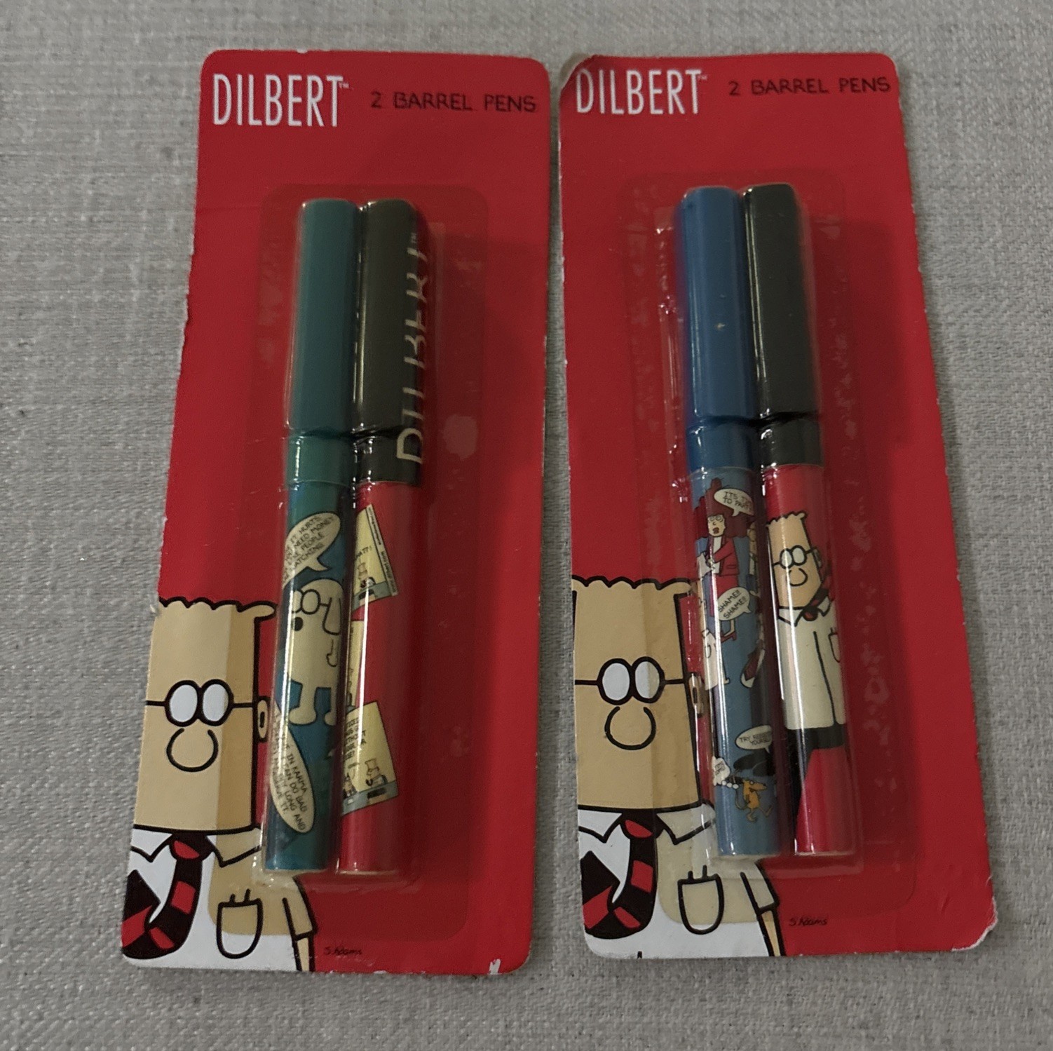 Dilbert 2 Pack Of Barrel Pens Factory Sealed Lot Of 2 -Four Total Pens