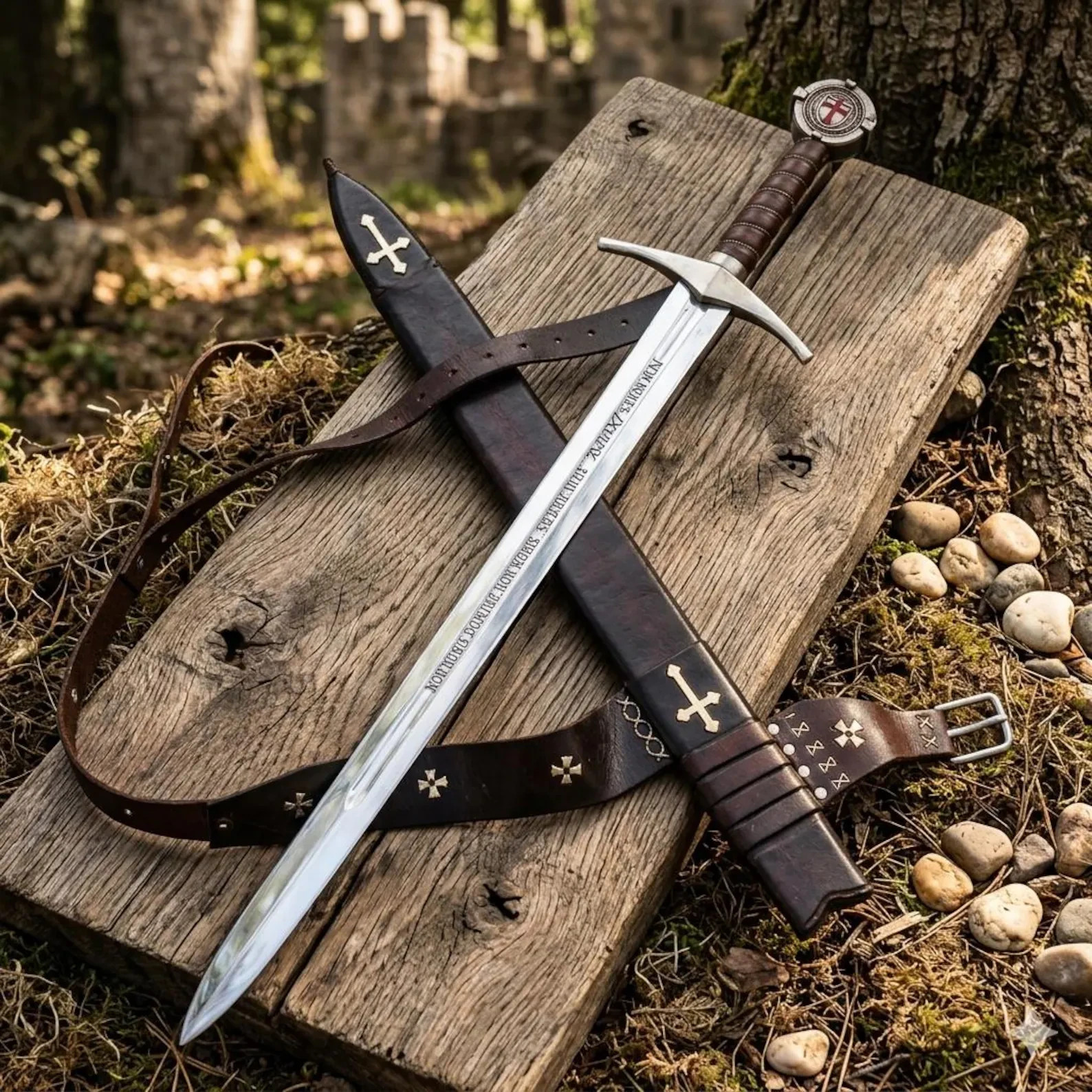 Faithkeeper Knights Templar Sword-Handmade Medieval Crusader Replica-Collectible
