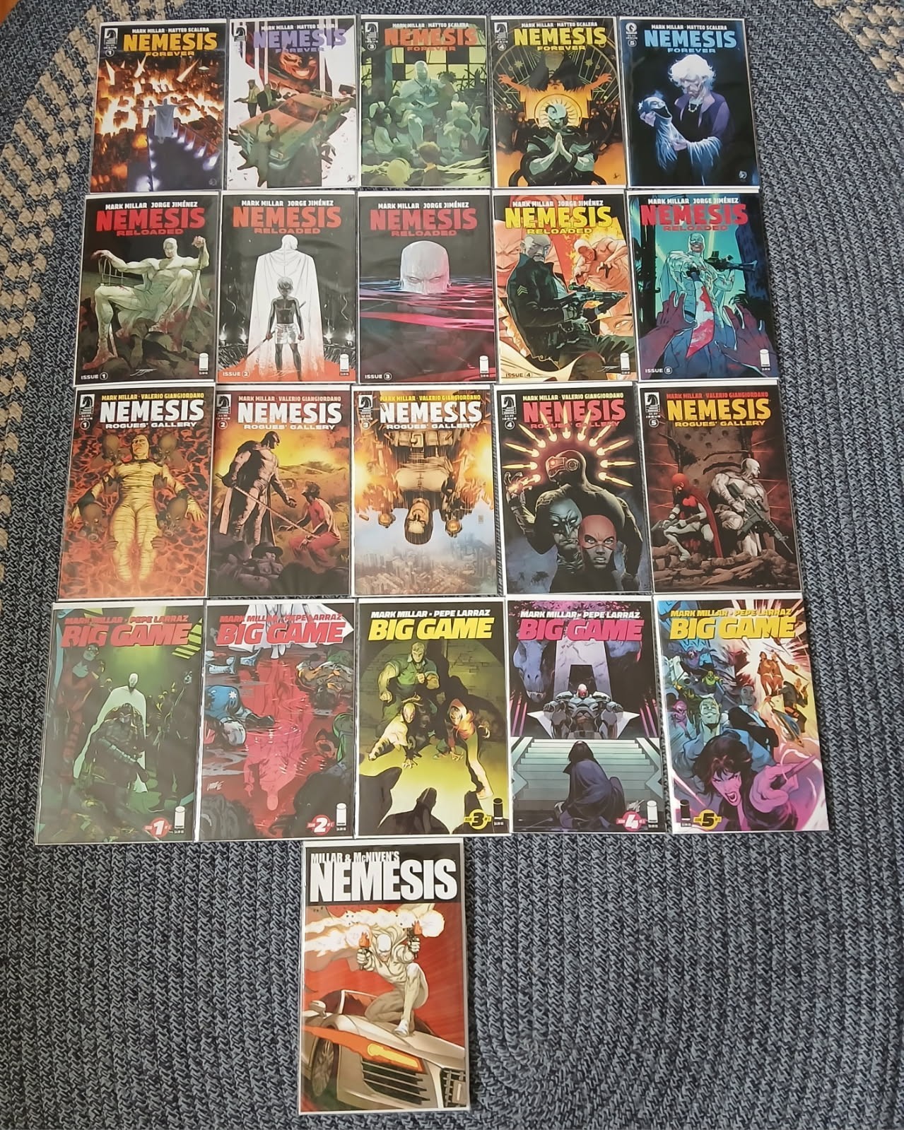 Nemesis: Forever, Reloaded, Rogues Gallery #1-5 (Three Complete Series, VF/NM)