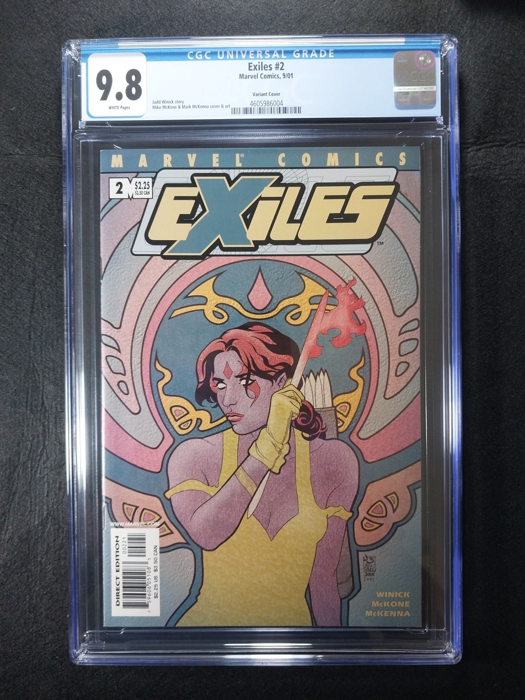 Exiles #2 2001 CGC 9.8 Rare J H Williams III Blink Variant Age Of Apocalypse WP