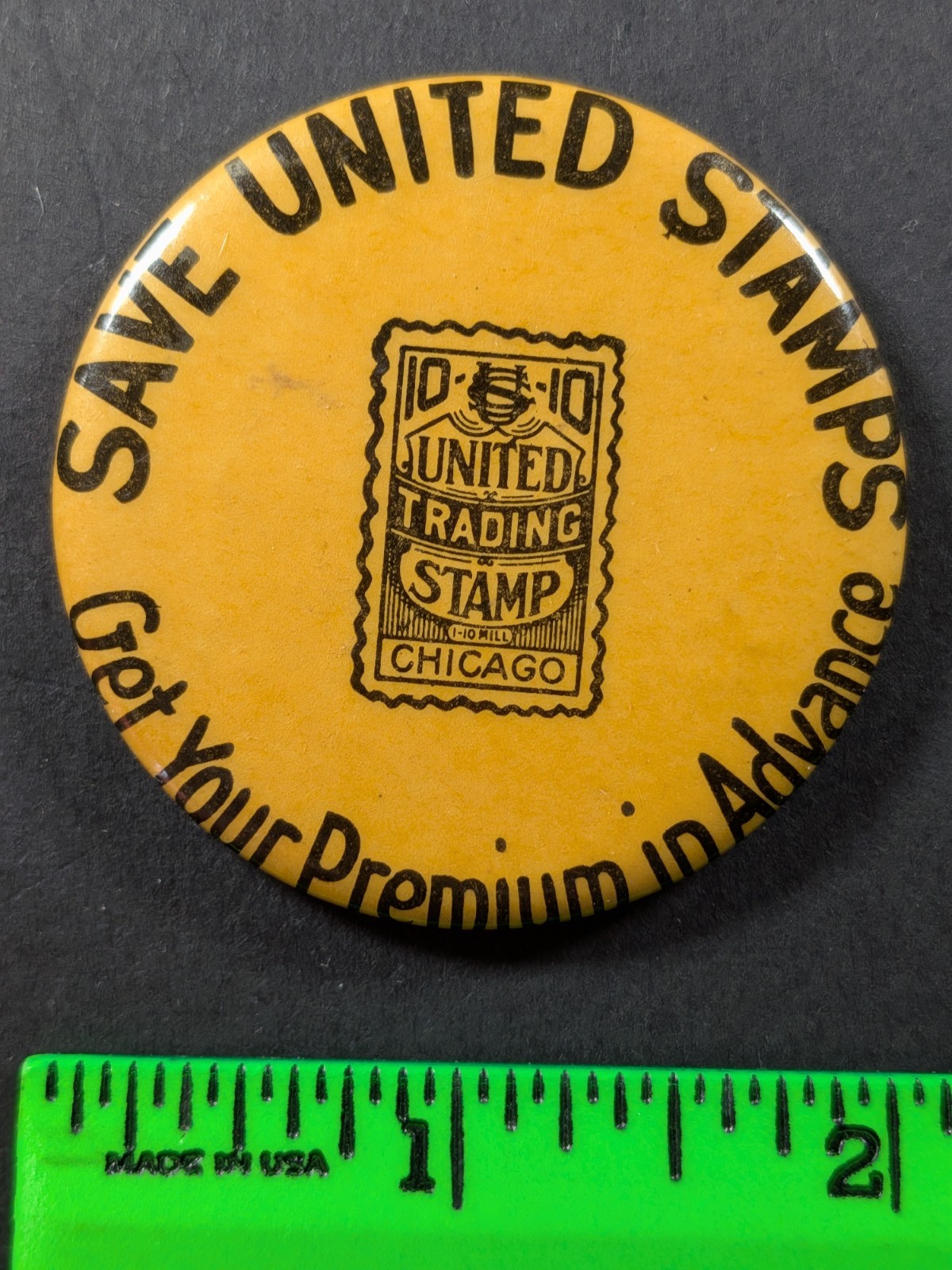 Vintage Save United Stamps Pocket Mirror