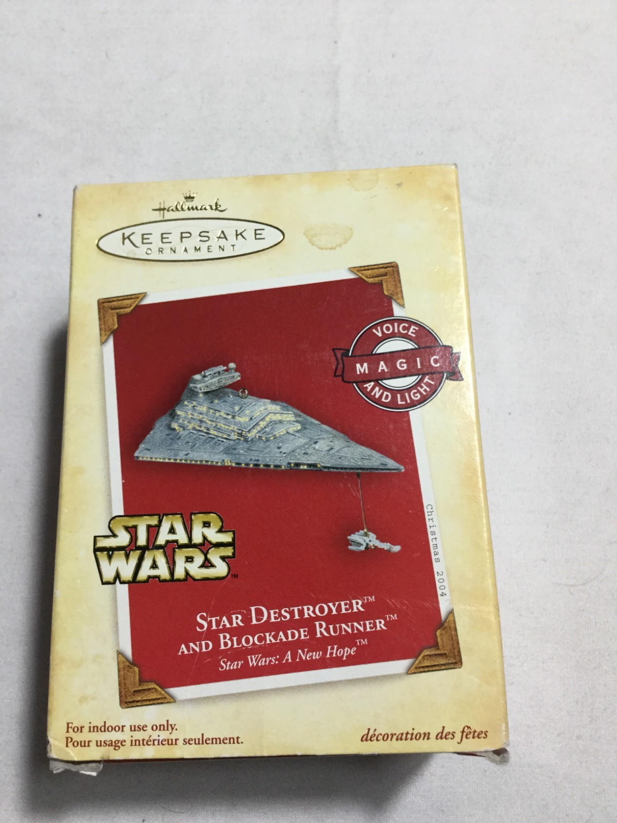 NEW Star Destroyer and Blockade Runner Star Wars Ornament Hallmark Keepsake 2004