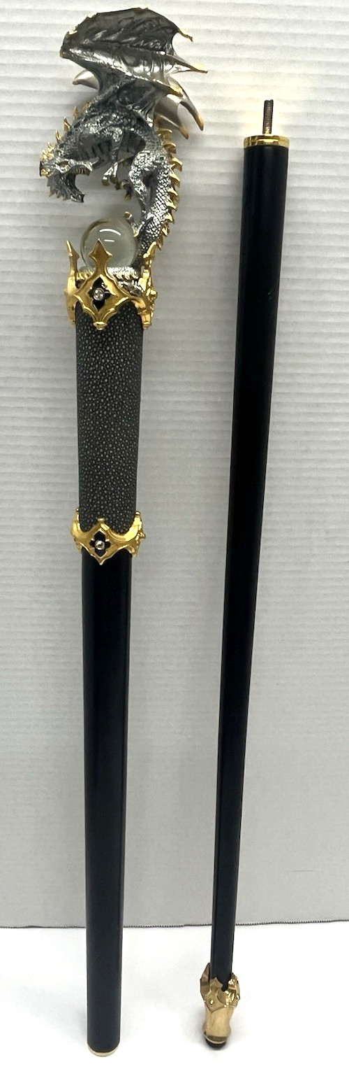 Franklin Mint Michael Whelan Dragon Walking Stick Excellent Rare Beautiful