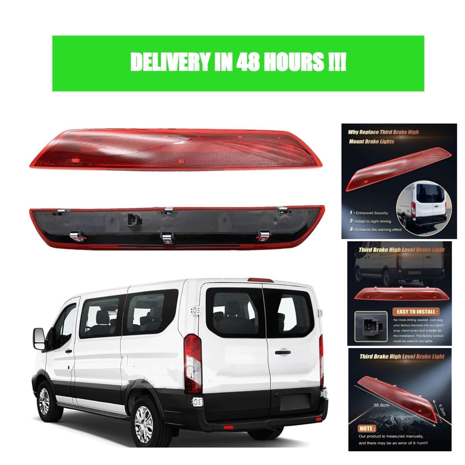 LED Third Brake Light for Ford Transit 150 250 350 2015-2019 BK3Z13466A