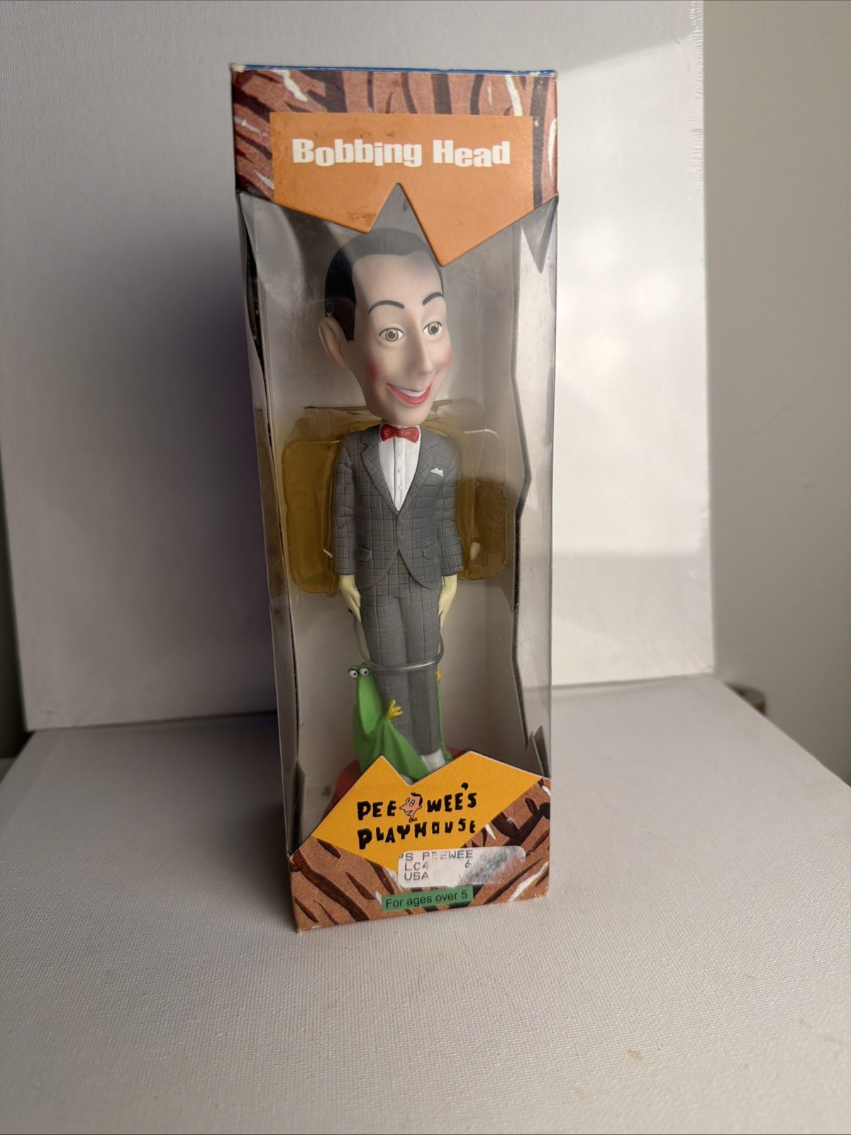 2000 Pee-Wee Herman Bobbing Head 8”  W/Original Box Pee-Wee’s Playhouse