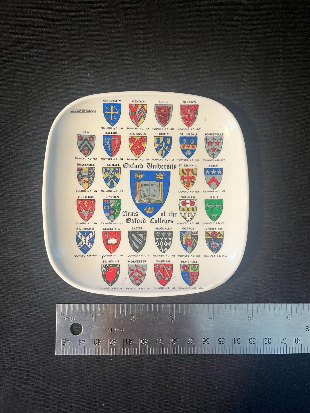 Oxford University Arms Of The Oxford Colleges Memorabilia Plastic plate