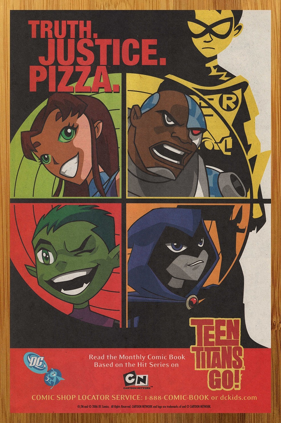 2006 DC Comics Teen Titans Go Vintage Print Ad/Poster Cartoon Network Promo Art