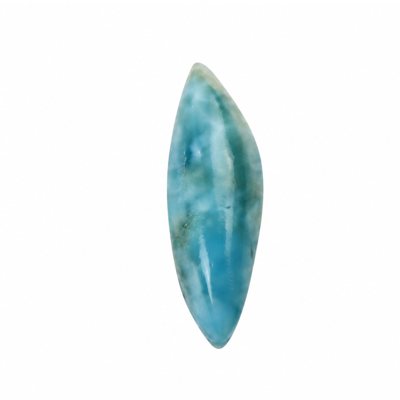Artisan Made - Polished: Natural Dominican Larimar Cabochon