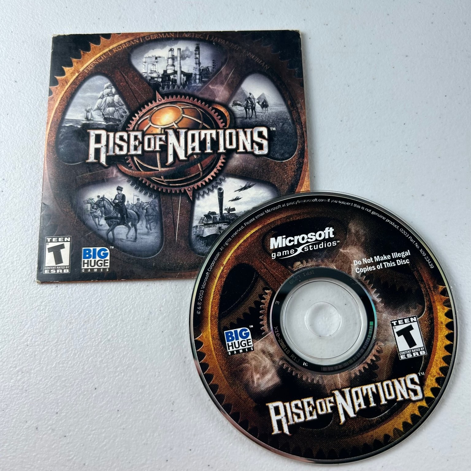 Rise of Nations Big Huge Games 2003 PC W INSTALL KEY