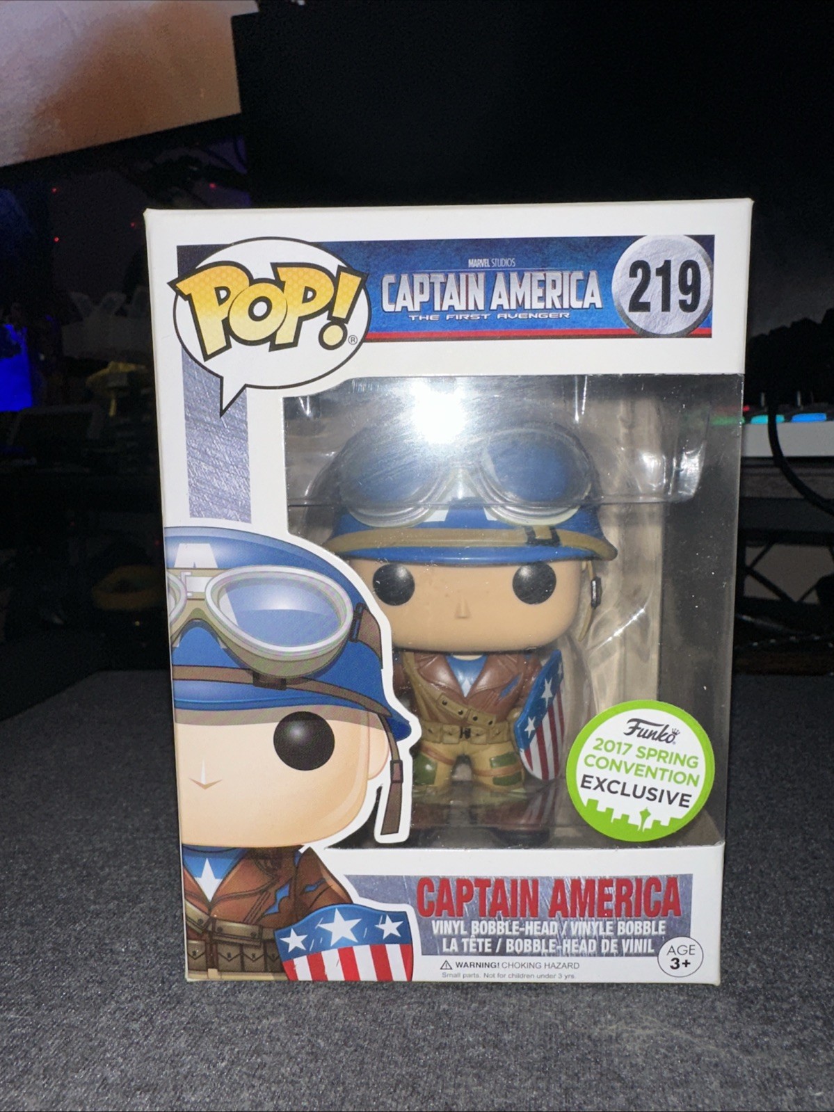 Funko Pop Marvel Captain America #219 2017 ECCC Spring Exclusive