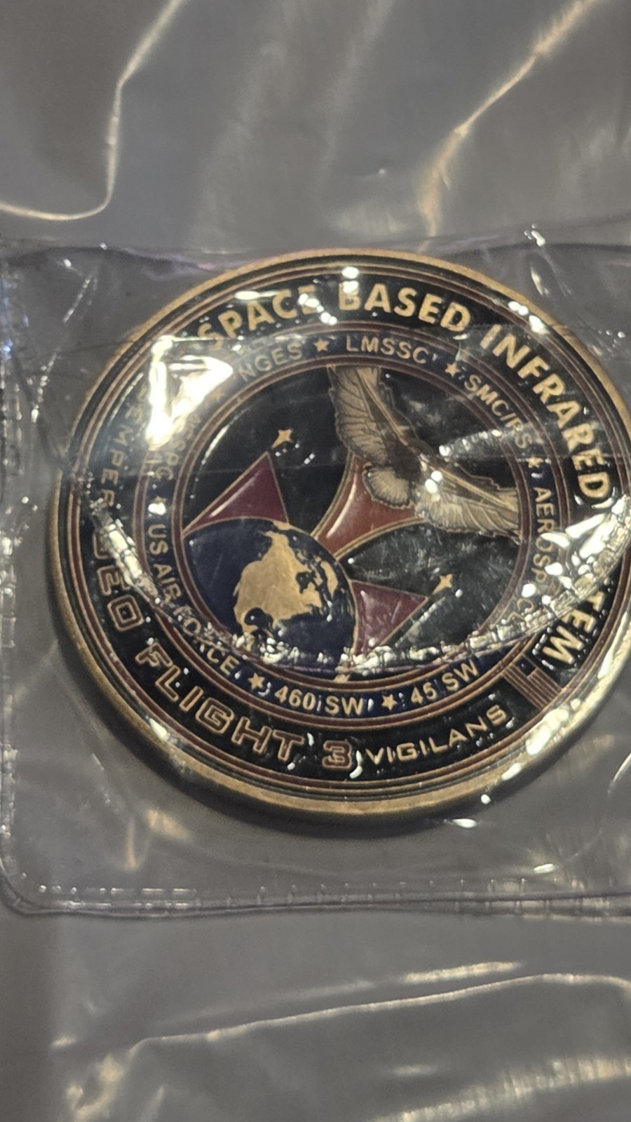 SBIRS GEO Flight 3 Satellite Challenge Coin Lockheed Martin Northrop Grumman...