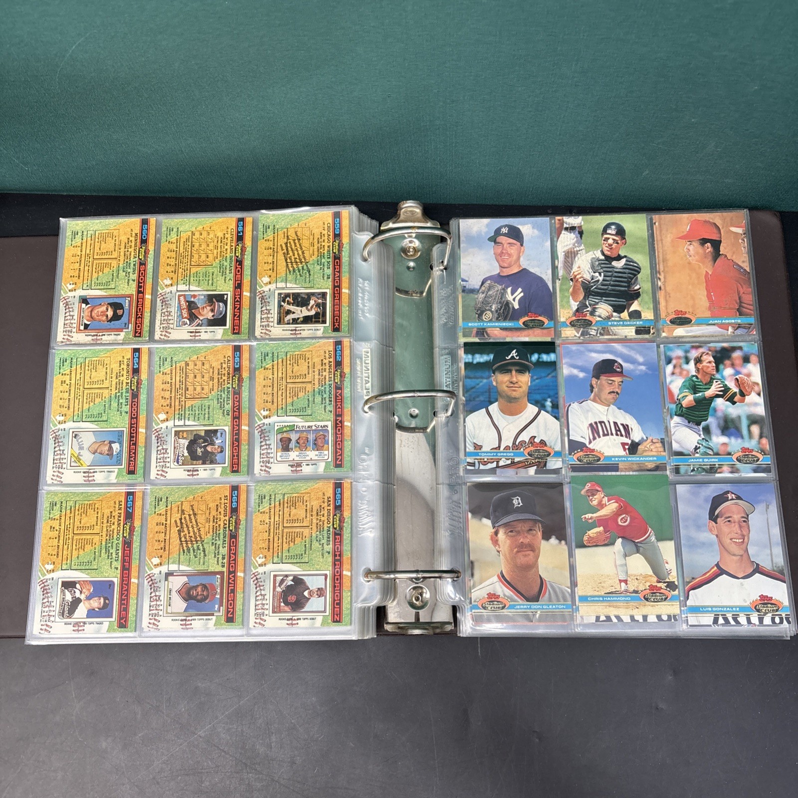 1991 Topps Stadium Club Baseball 300+ Card Lot Binder Randy Johnson Clemens