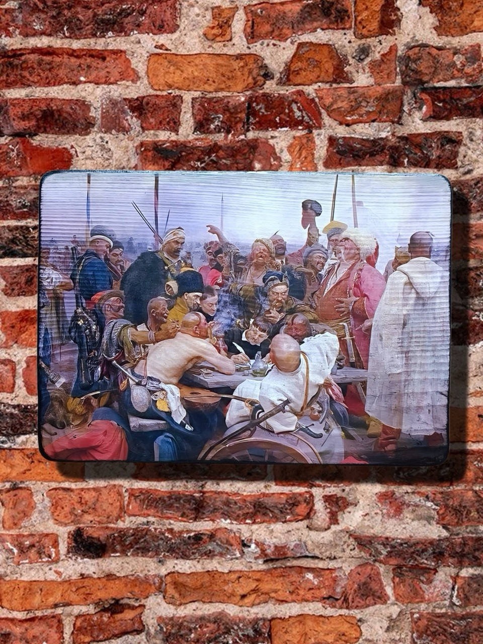 Wooden Wall Art – Cossacks Writing a Letter to the Sultan | Handmade Wall Decor