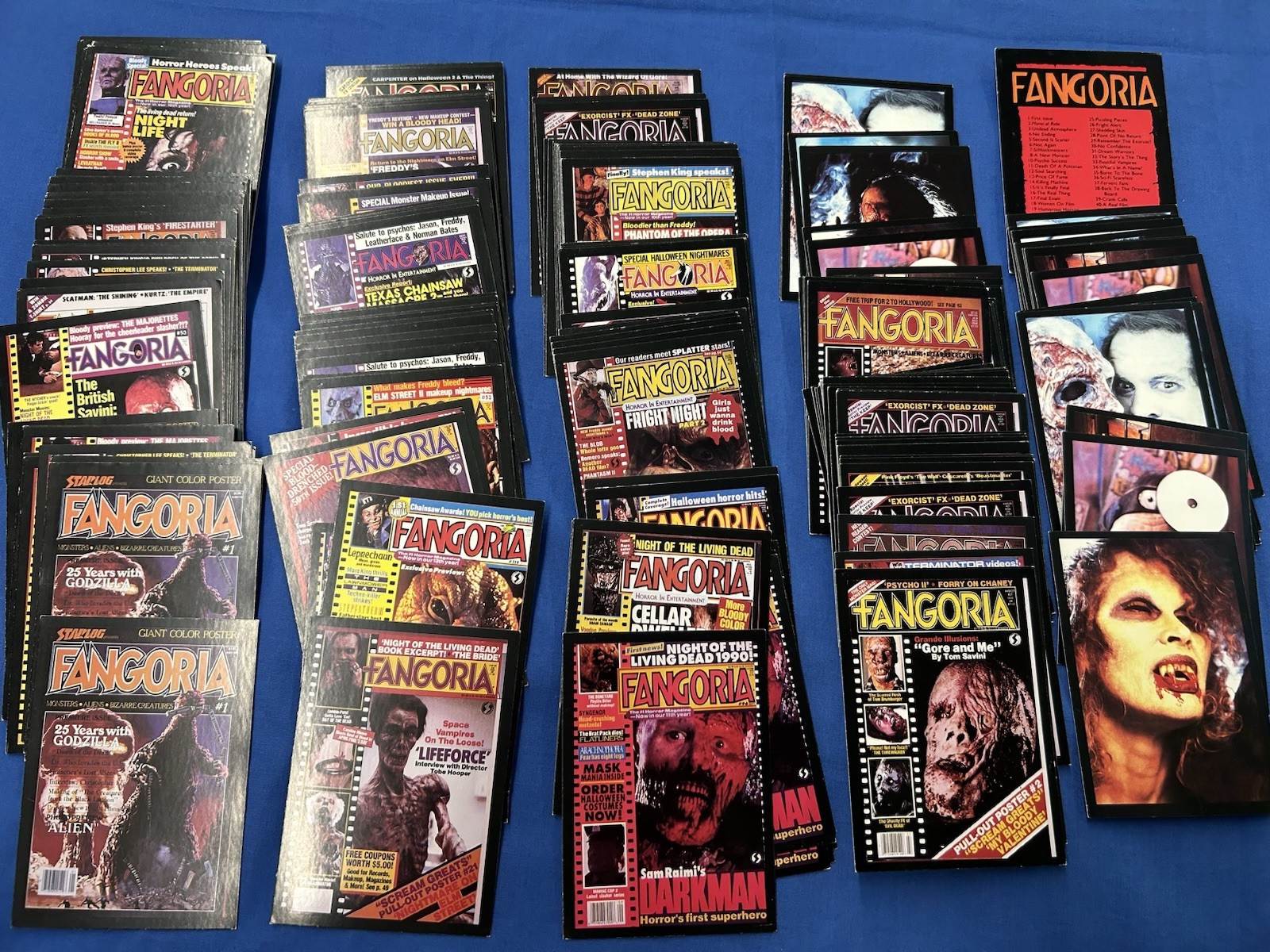 1992 FANGORIA Magazine Trading Cards Lot Of 210 Incomplete