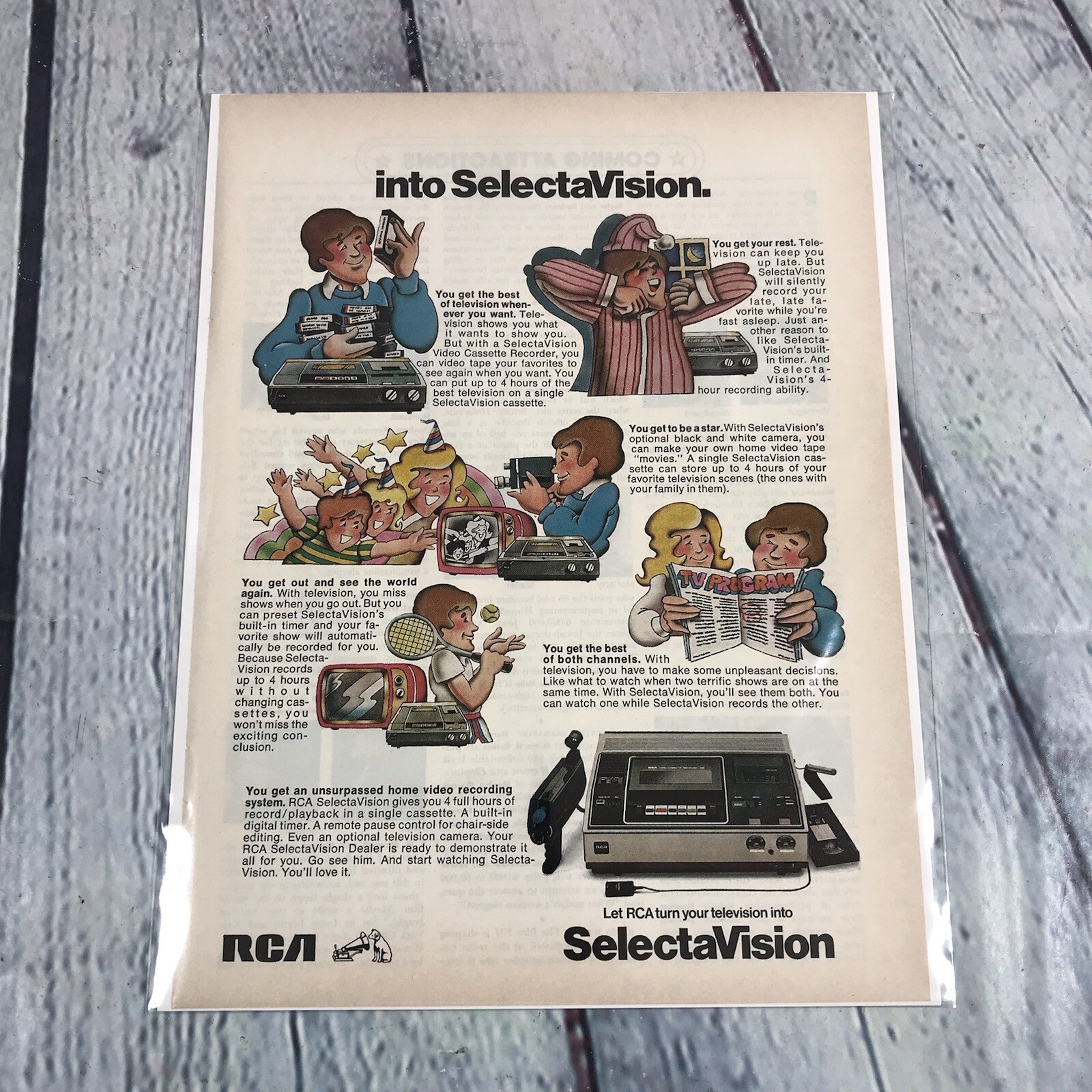 1978 RCA VCR Selecta Vision Vintage Print Ad/Poster Promo Art Magazine Page