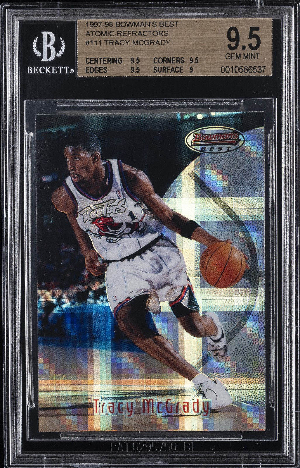 1997-98 BOWMAN'S BEST ATOMIC REFRACTORS #111 TRACY MCGRADY BGS 9.5