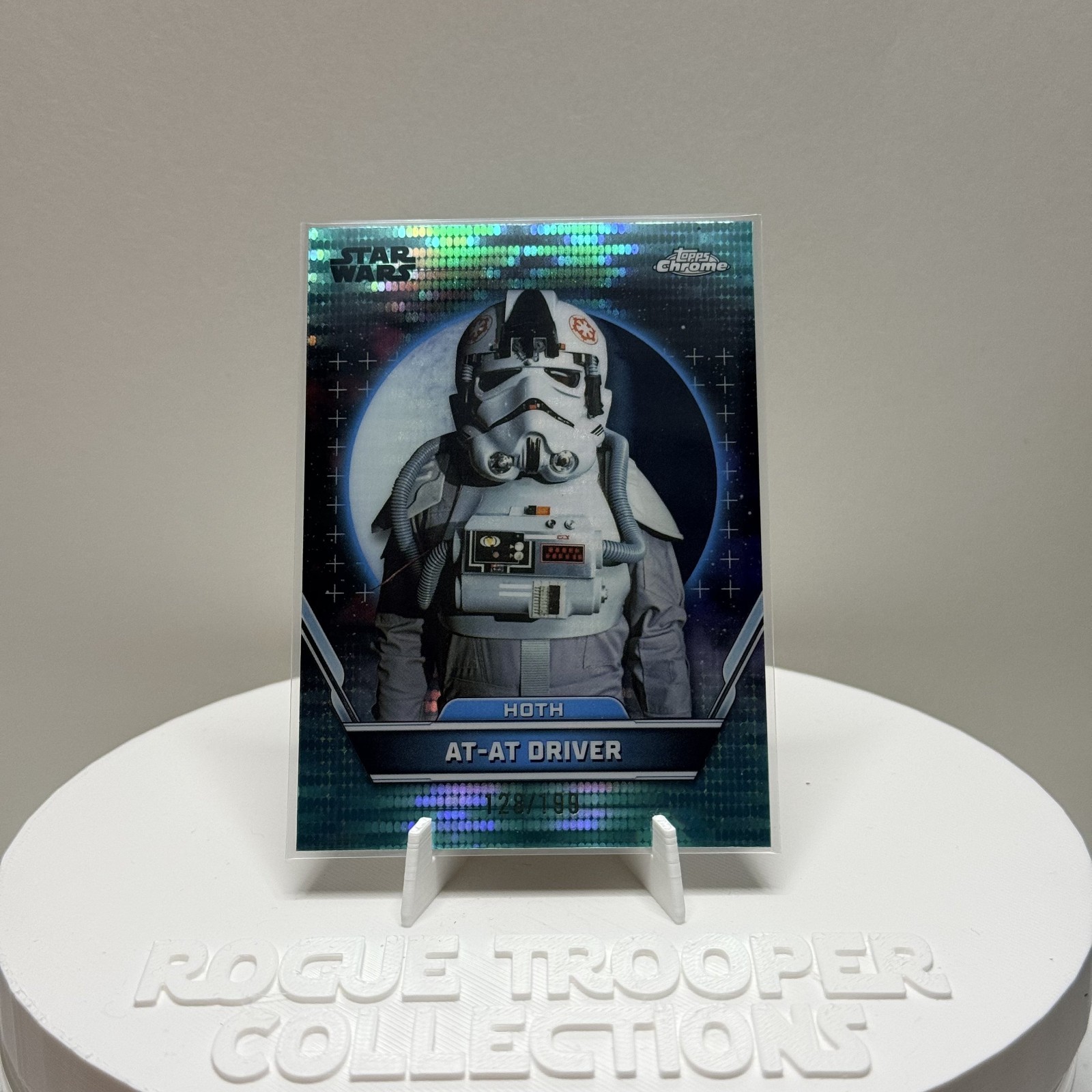 AT-AT DRIVER #76 Aqua Sonar Refractor 128/199 - 2024 Chrome Star Wars Hyperspace