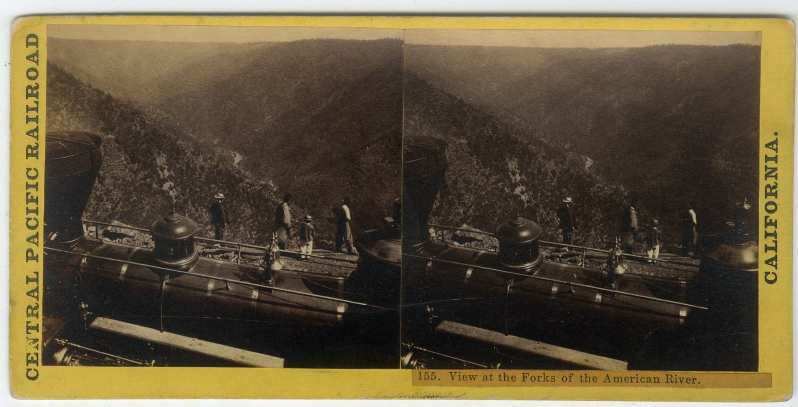California - Alfred A. Hart - View at the Forks of the American River