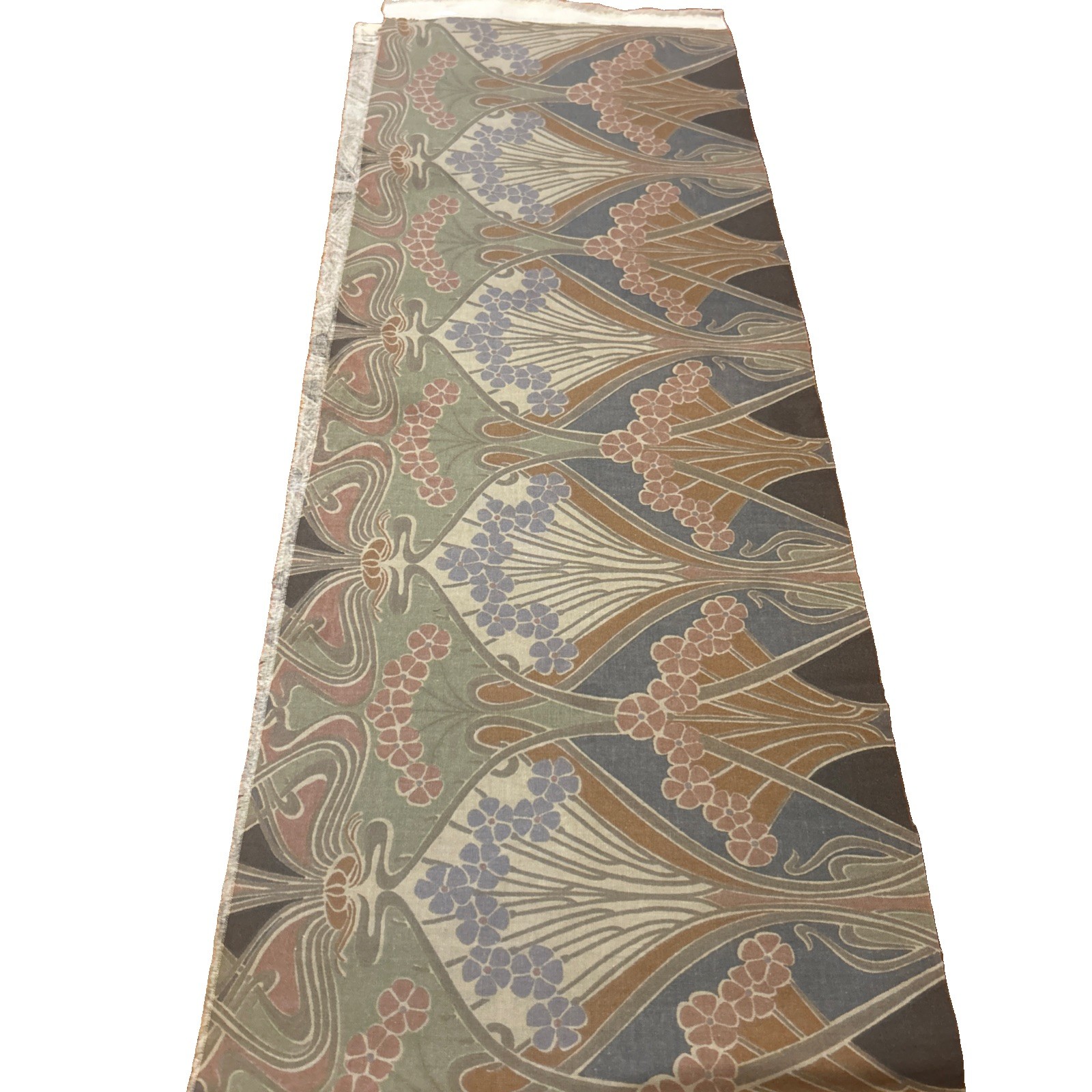 Vintage Liberty of London ‘Ianthe’ Art Nouveau Fabric Remnant,54” x 10.5”, 1970s