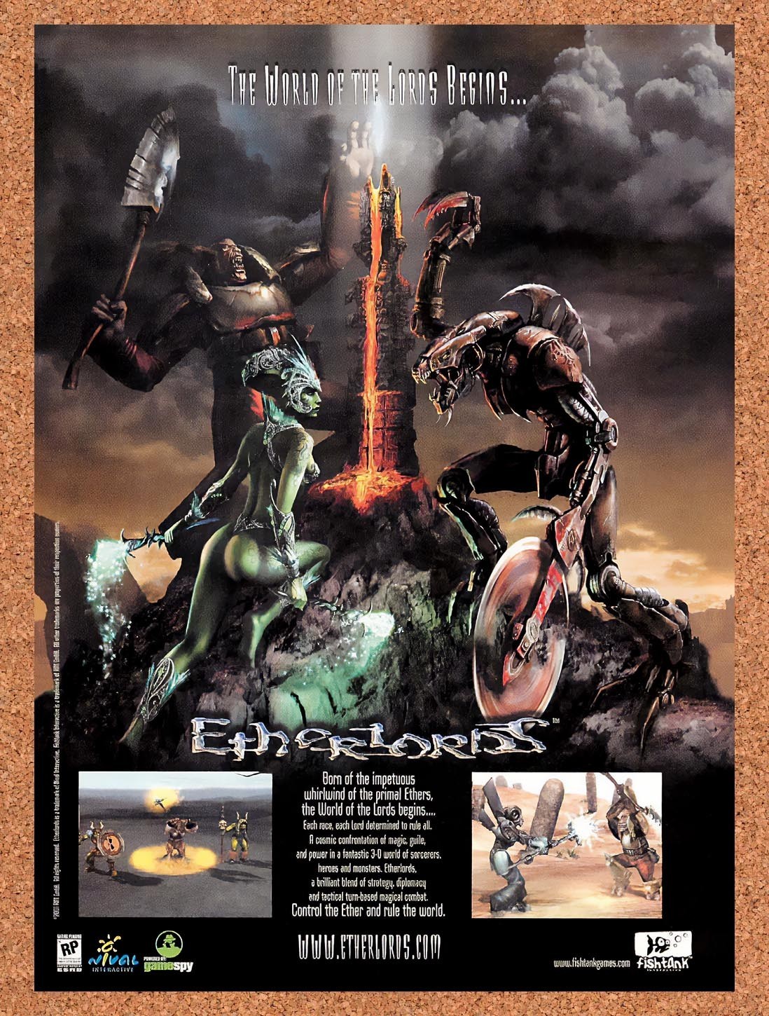 2001 Etherlords PC Original Advertisement / Retro Promo v1